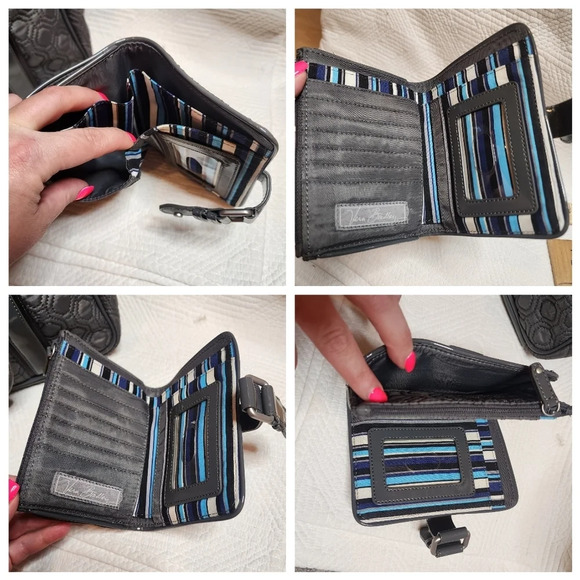 Bundle! Vera Bradley Grey Quilted bag with crossbody strap and Wallet. New! - Picture 16 of 16